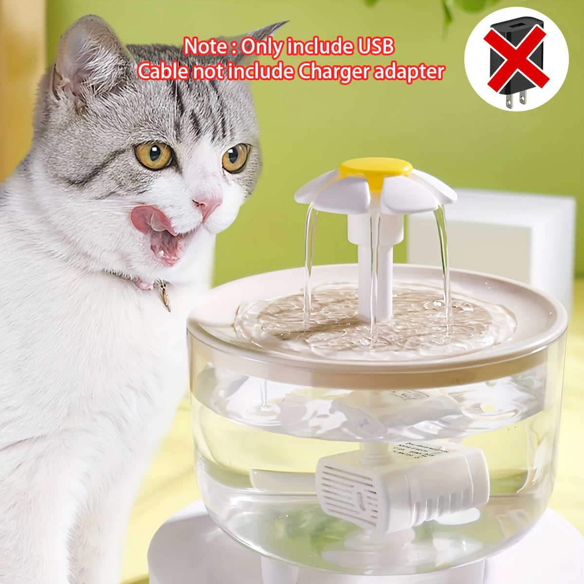 1.5L Large Capacity Transparent Pet Water Fountain - Automatic Circulation, USB Powered, Whisper Quiet, Easy to Clean, and BPA-Free - Perfect for Indoor Cats and Small Pets