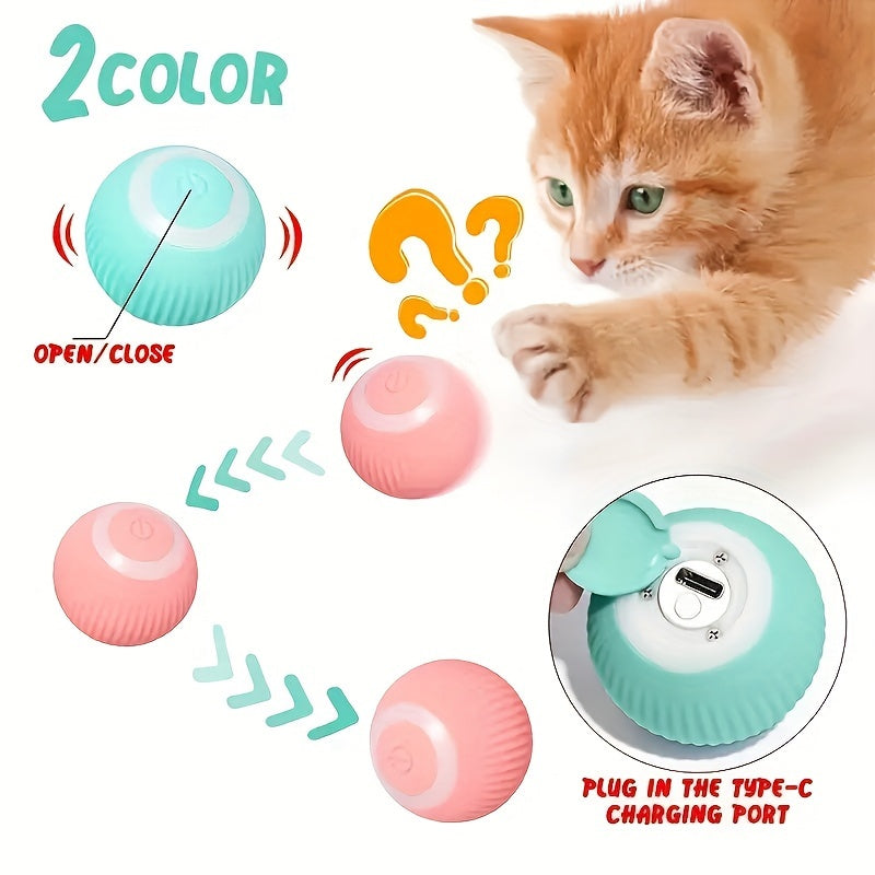 1pc Intelligent Cat Toy - Self-entertainment And Teasing Cat Stick Intelligent Rolling Ball Automatic Teasing Cat Ball Cat Electric Toy - For Cats - For Indoor Play - Perfect Gift for Cat Lovers