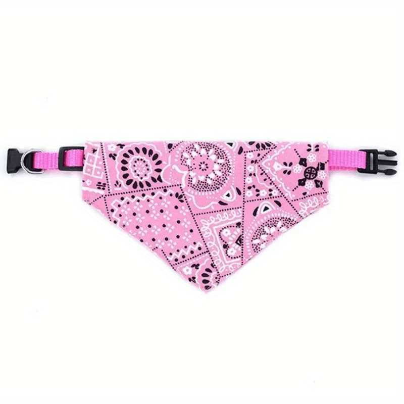 1pc Cashew Floral Graphic Dog Bandanas - Adjustable Triangle Pet Saliva Towel for Small and Medium Dogs and Cats - Stylish and Comfortable Pet Supplies