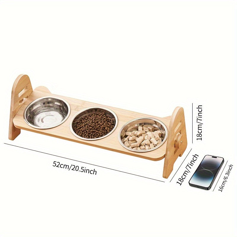 1/2/3pcs Adjustable Slanting Ceramic Pet Bowl Set - Ergonomic Lifting Design, Easy Cleaning, Anti-Slip Base, Suitable for Cats and Dogs of All Sizes - Dog Bowl, Cat Food Bowl, Pet Feeding Essentials