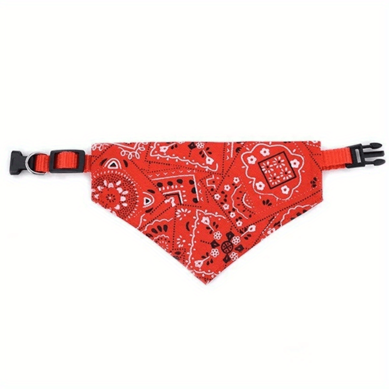 1pc Cashew Floral Graphic Dog Bandanas - Adjustable Triangle Pet Saliva Towel for Small and Medium Dogs and Cats - Stylish and Comfortable Pet Supplies