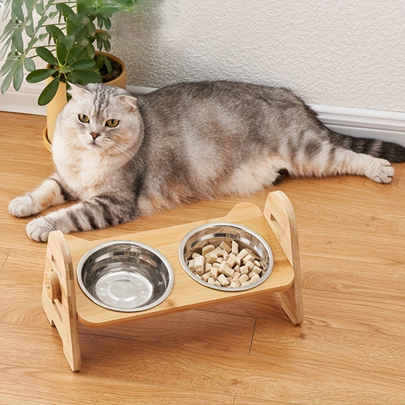 1/2/3pcs Adjustable Slanting Ceramic Pet Bowl Set - Ergonomic Lifting Design, Easy Cleaning, Anti-Slip Base, Suitable for Cats and Dogs of All Sizes - Dog Bowl, Cat Food Bowl, Pet Feeding Essentials