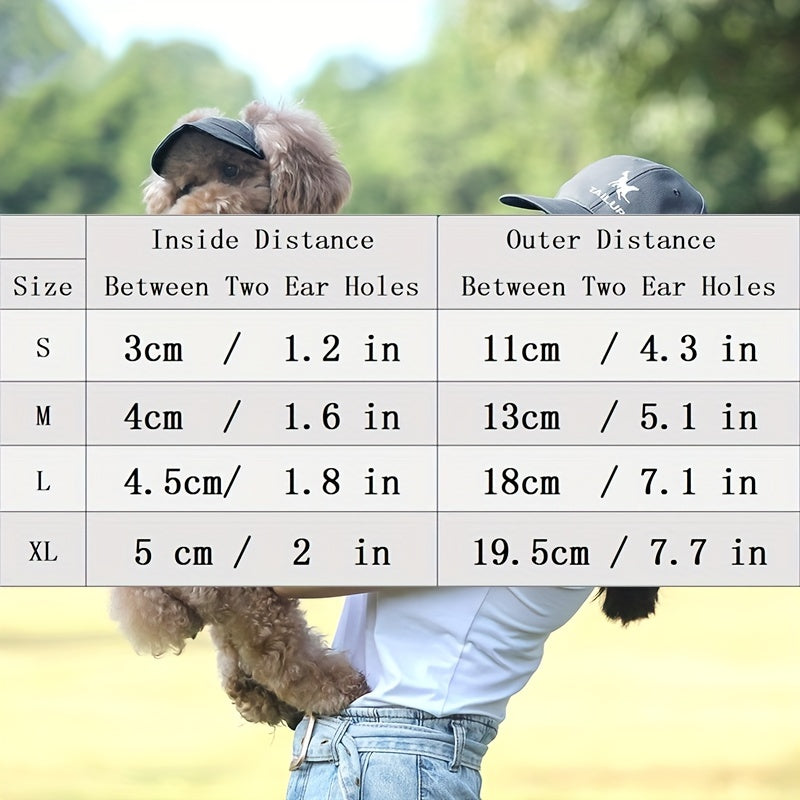 Adjustable Pet Baseball Cap for Dogs and Cats - Sun Protection and Style for Outdoor Activities